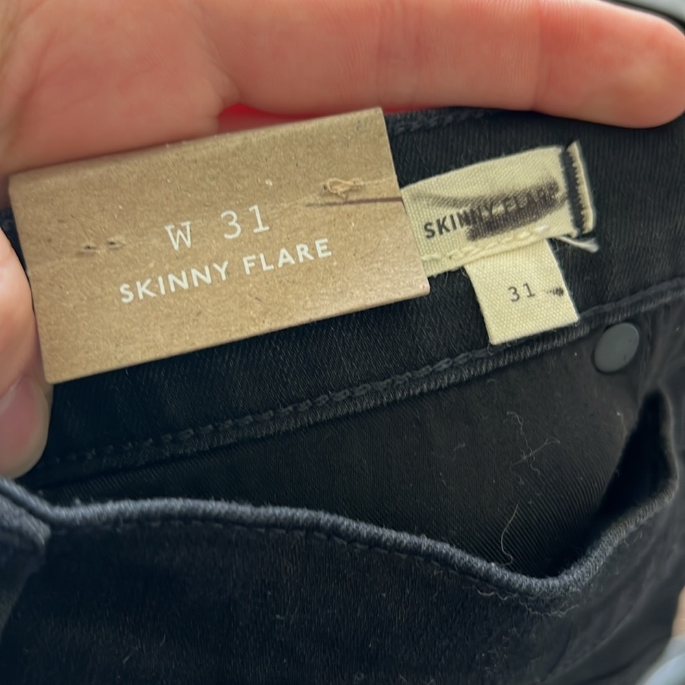 Madewell Skinny Flare Jeans in Black Frost Wash - Picture 13 of 15